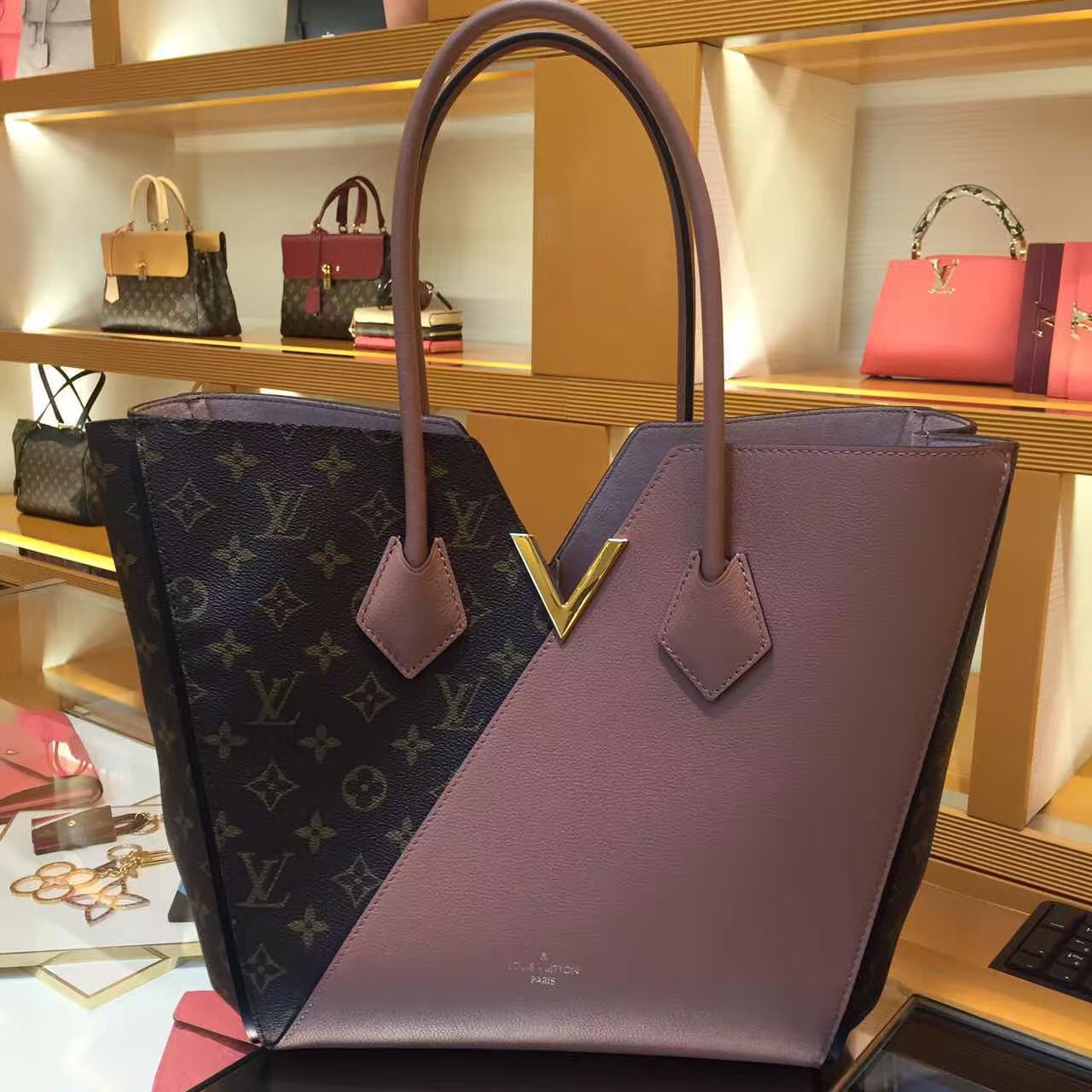 Louis Vuitton Monogram Kimono Tote Bag M41594 Rose